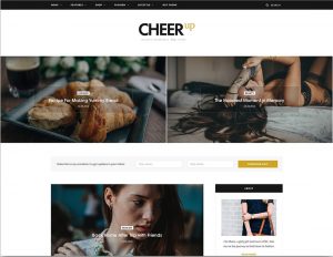 WordPress Blog Template CheerUp – Elegant Blog with Extreme Flexibility