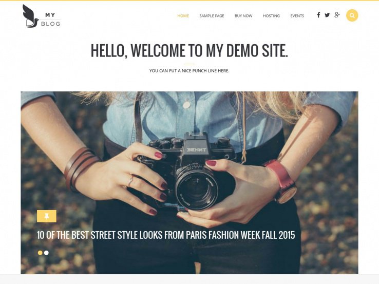 Wordpress Theme Blog - MyBlog is a responsive design for both blogs and magazines.